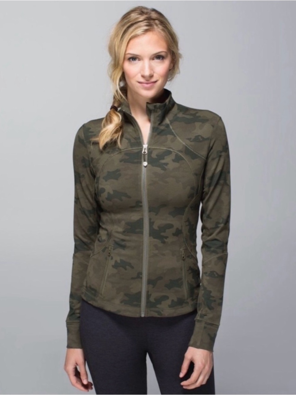 lululemon athletica Olive Camo Zip Jacket